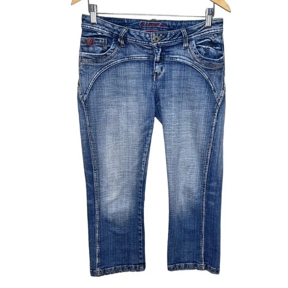 Y2K Foxy Jeans Cropped Straight Leg Jeans Size 29 - Picture 1 of 11